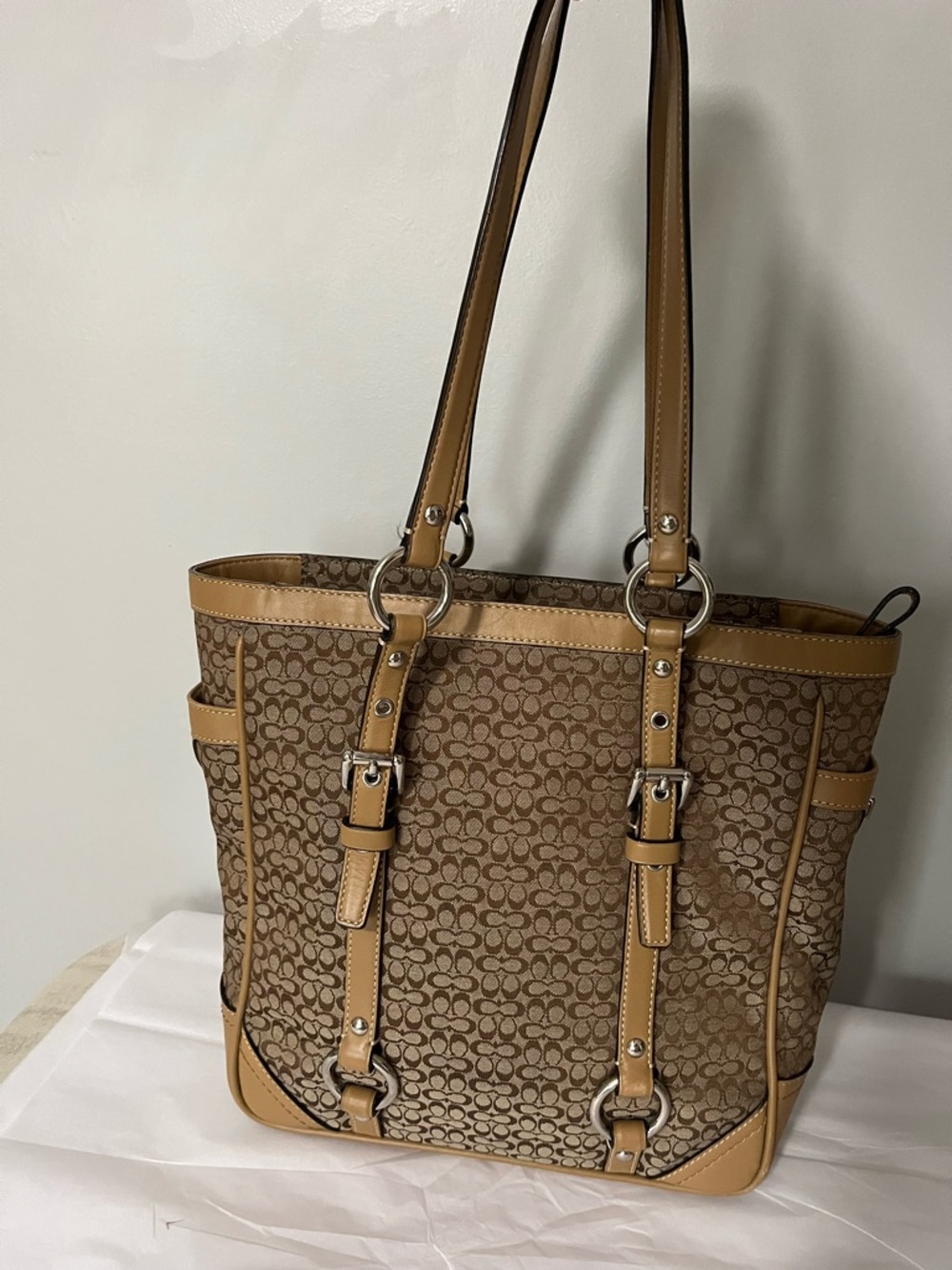 Coach Signature Jacquard Mini C Gallery Tote Bag Y2K - Picture 4 of 13